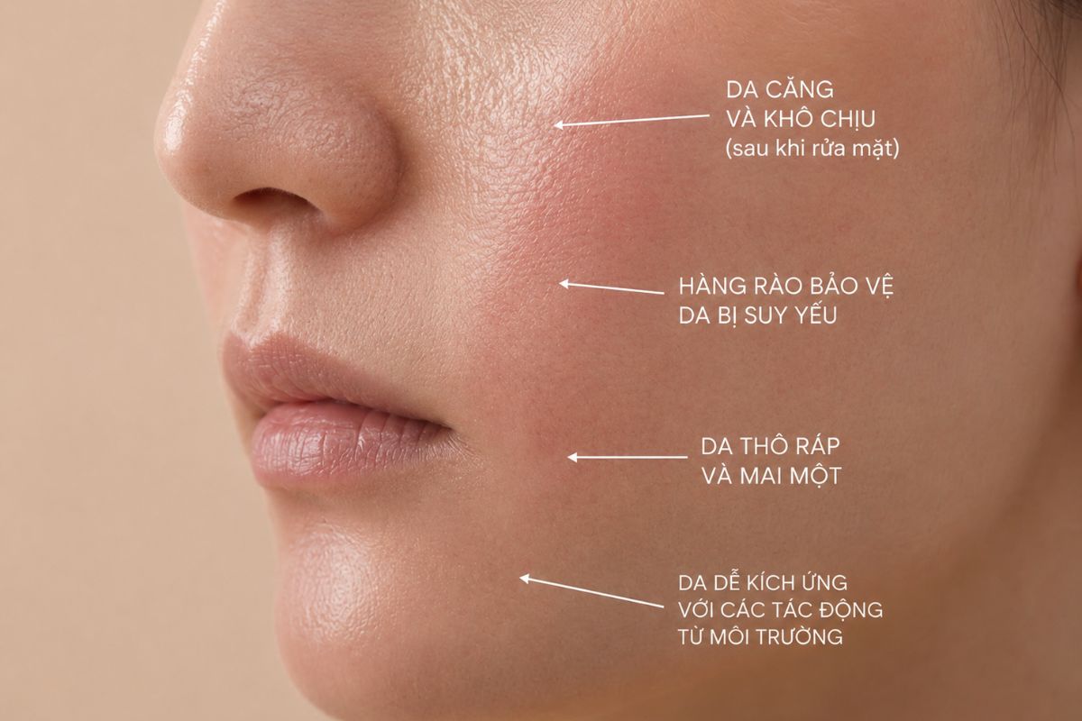 Da mỏng yếu, dễ kích ứng: Nguyên nhân và giải pháp cải thiện
